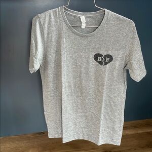 Gray T-Shirt with Best Friend Graphic